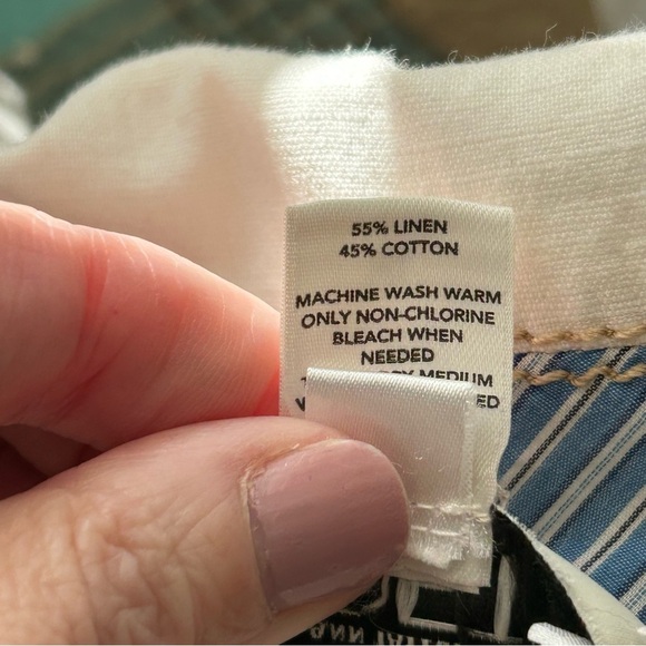 Ann Taylor Loft Linen White Jacket Pockets Buttons XL - Picture 4 of 4